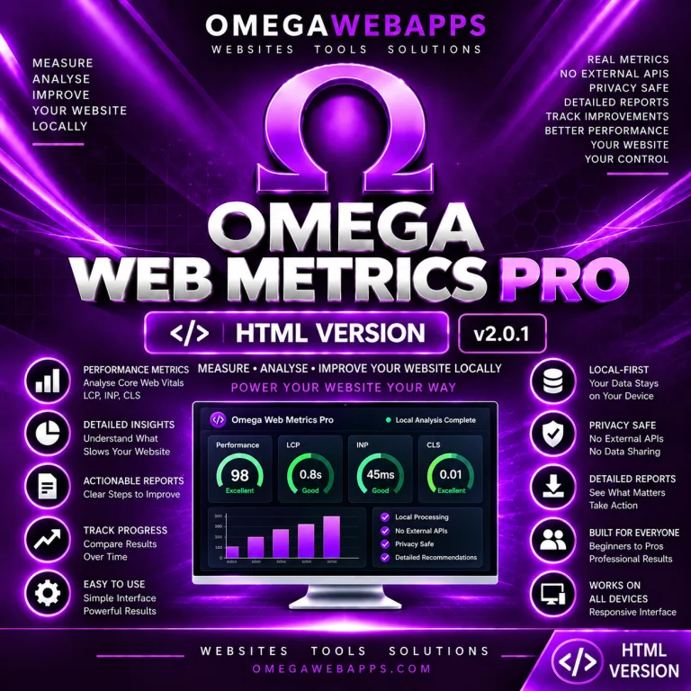 Omega Web Metrics Pro Pure HTML
